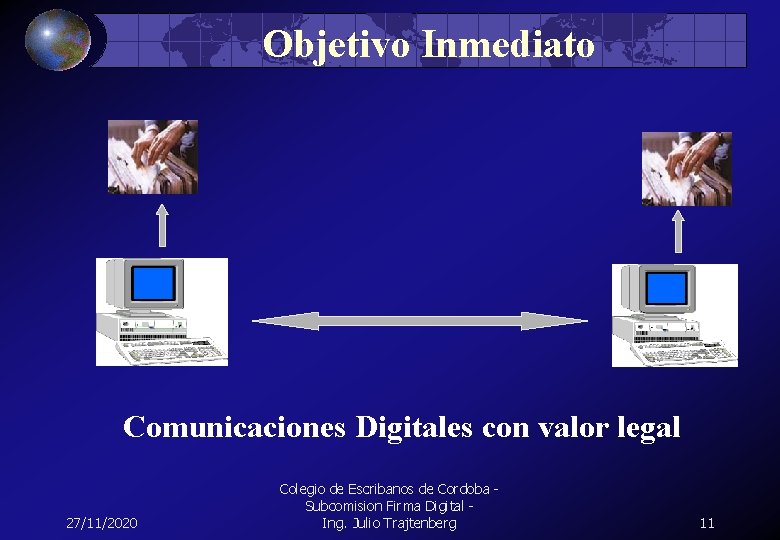 Objetivo Inmediato Comunicaciones Digitales con valor legal 27/11/2020 Colegio de Escribanos de Cordoba -