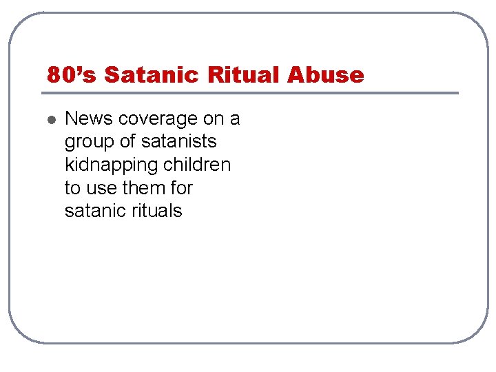 80’s Satanic Ritual Abuse l News coverage on a group of satanists kidnapping children