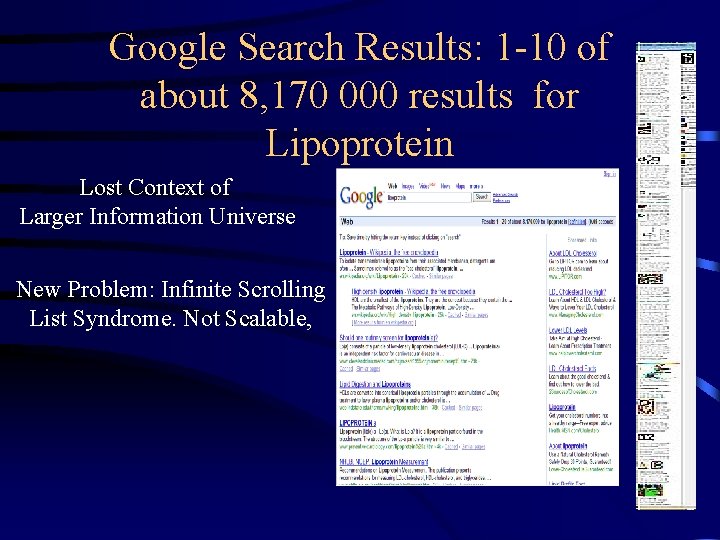 Google Search Results: 1 -10 of about 8, 170 000 results for Lipoprotein Lost Google Search Results: 1 -10 of about 8, 170 000 results for Lipoprotein Lost