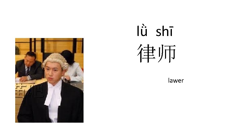 lǜ shī 律师 lawer 