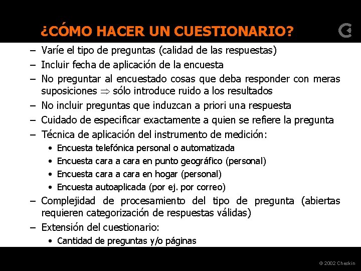 ¿CÓMO HACER UN CUESTIONARIO? – Varíe el tipo de preguntas (calidad de las respuestas)