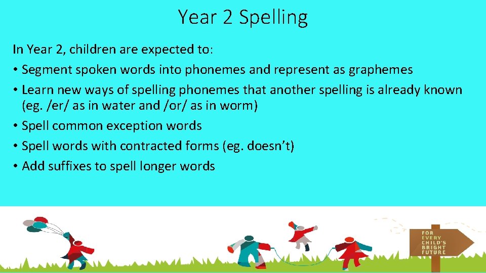 Year 2 Spelling In Year 2, children are expected to: • Segment spoken words