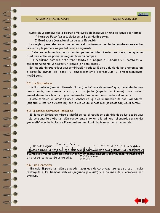 5. 2 INDICE ARMONÍA PRÁCTICA vol. 1 Miguel Angel Mateu Salvo en la primera