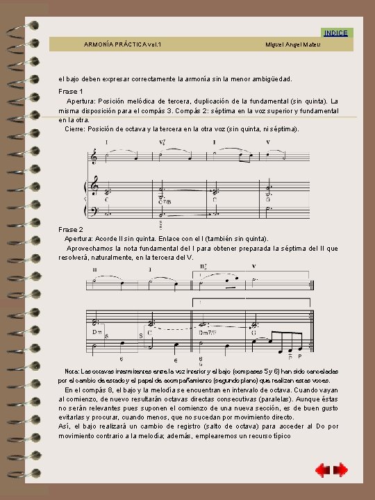 11. 3 (4) INDICE ARMONÍA PRÁCTICA vol. 1 Miguel Angel Mateu el bajo deben