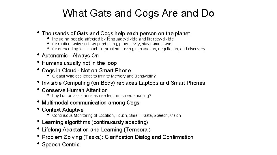 What Gats and Cogs Are and Do • Thousands of Gats and Cogs help What Gats and Cogs Are and Do • Thousands of Gats and Cogs help