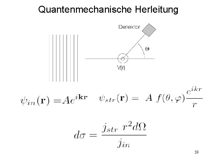 Quantenmechanische Herleitung 39 