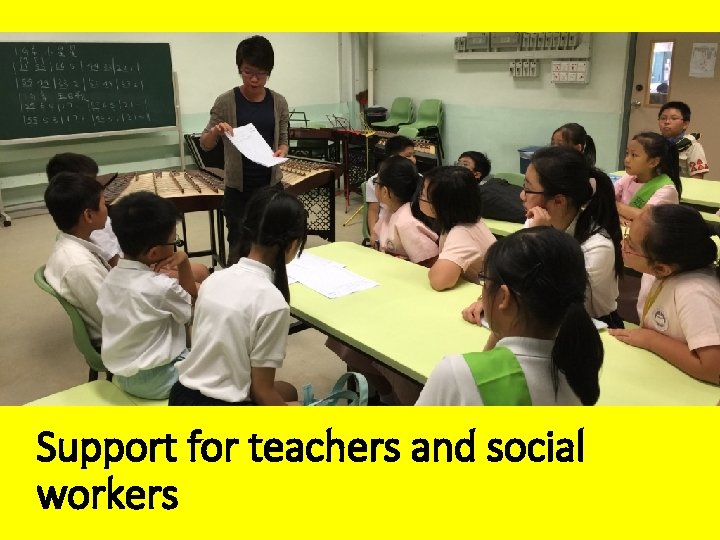 Support for teachers and social workers 