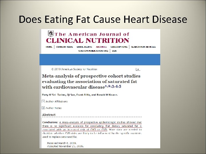 Does Eating Fat Cause Heart Disease 