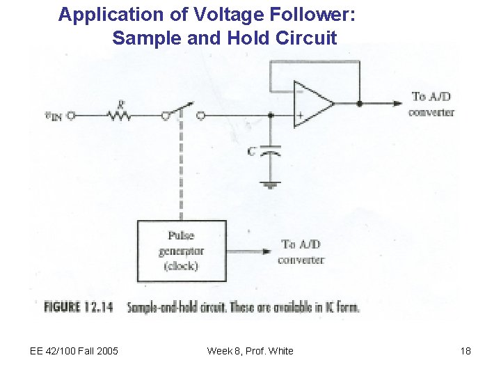 Application of Voltage Follower: Sample and Hold Circuit EE 42/100 Fall 2005 Week 8,