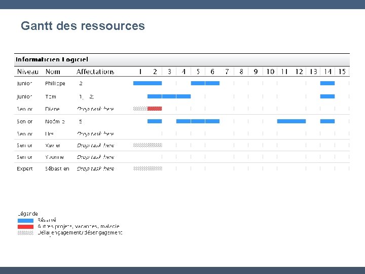 Gantt des ressources 
