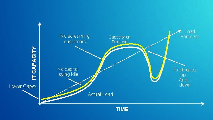 IT CAPACITY No screaming customers Capacity on Demand No capital laying idle Load Forecast