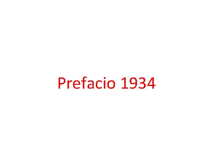 Prefacio 1934 