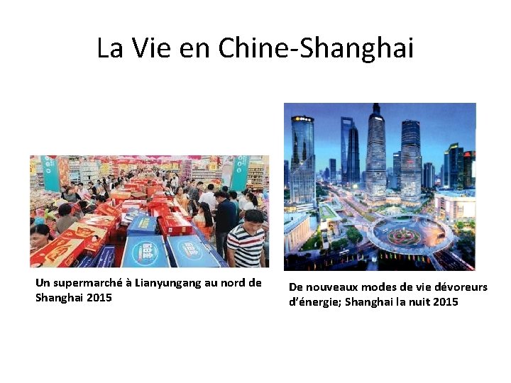 La Vie en Chine-Shanghai Un supermarché à Lianyungang au nord de Shanghai 2015 De