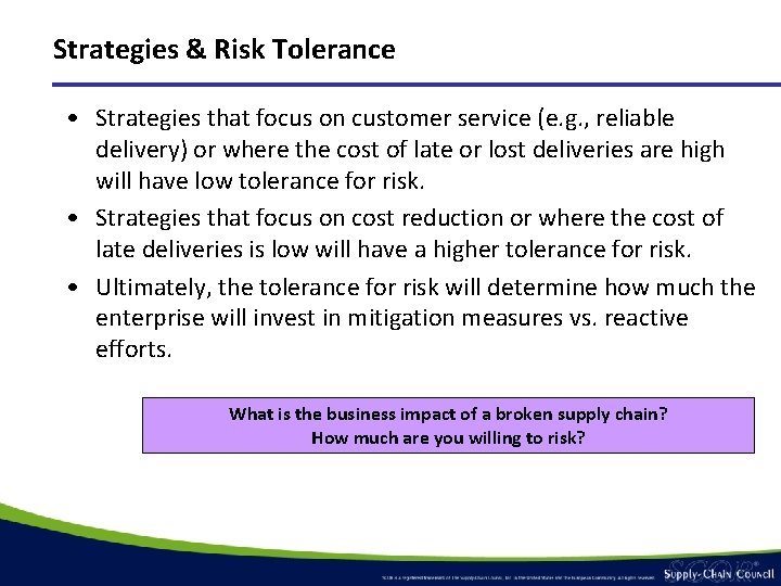 Strategies & Risk Tolerance • Strategies that focus on customer service (e. g. , Strategies & Risk Tolerance • Strategies that focus on customer service (e. g. ,