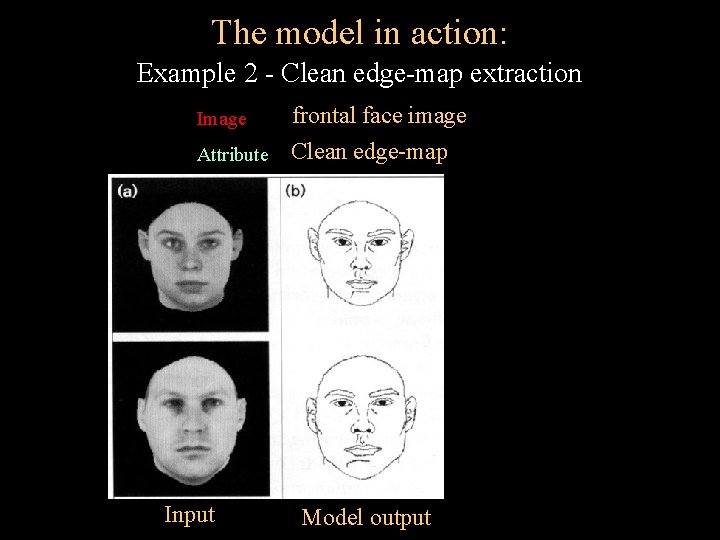 The model in action: Example 2 - Clean edge-map extraction Image frontal face image