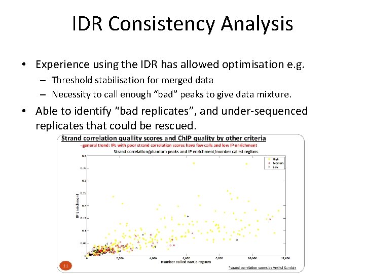 IDR Consistency Analysis • Experience using the IDR has allowed optimisation e. g. – IDR Consistency Analysis • Experience using the IDR has allowed optimisation e. g. –