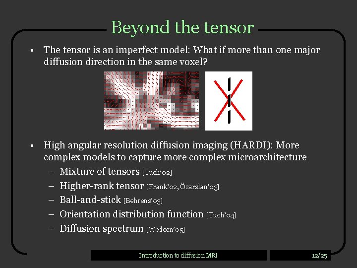 Beyond the tensor • The tensor is an imperfect model: What if more than