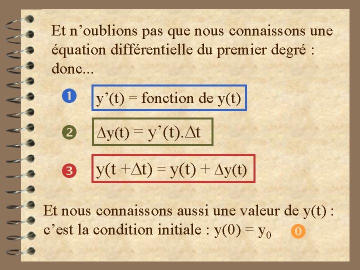 Et n’oublions pas que nous connaissons une équation différentielle du premier degré : donc.