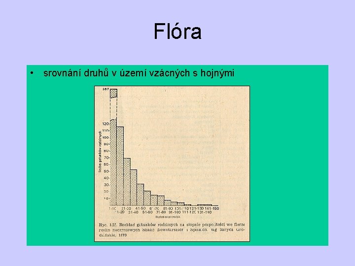 Flóra • srovnání druhů v území vzácných s hojnými 