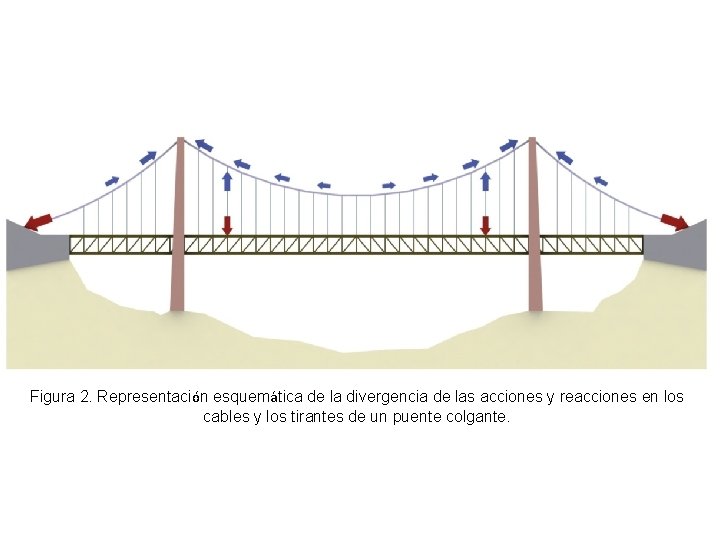 Figura 2. Representación esquemática de la divergencia de las acciones y reacciones en los