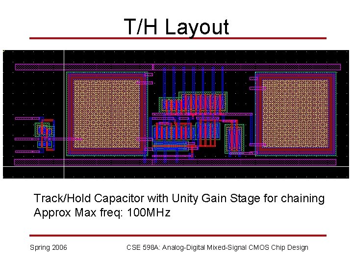 T/H Layout • �� Track/Hold Capacitor with Unity Gain Stage for chaining Approx Max