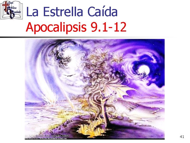La Estrella Caída Apocalipsis 9. 1 -12 41 La Estrella Caída Apocalipsis 9. 1 -12 41
