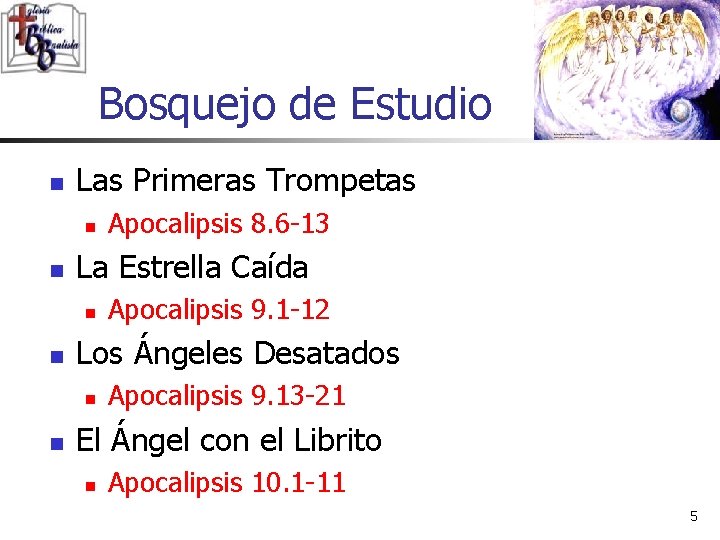 Bosquejo de Estudio n Las Primeras Trompetas n n La Estrella Caída n n Bosquejo de Estudio n Las Primeras Trompetas n n La Estrella Caída n n