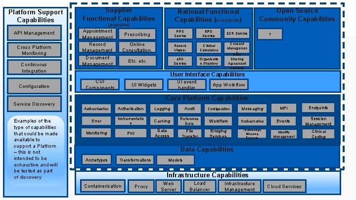 Platform Support Capabilities API Management Cross Platform Monitoring Continuous Integration Configuration Service Discovery Examples