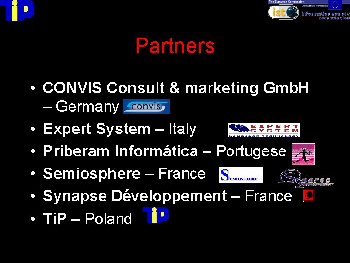 Partners • CONVIS Consult & marketing Gmb. H – Germany • Expert System –