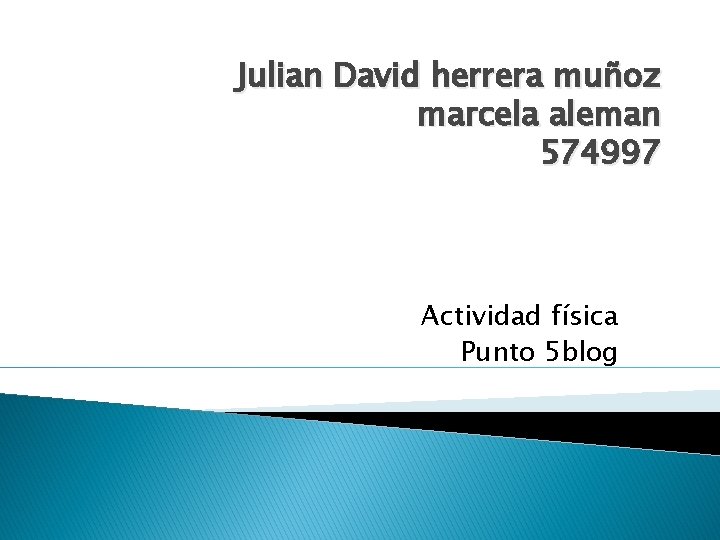 Julian David herrera muñoz marcela aleman 574997 Actividad física Punto 5 blog 