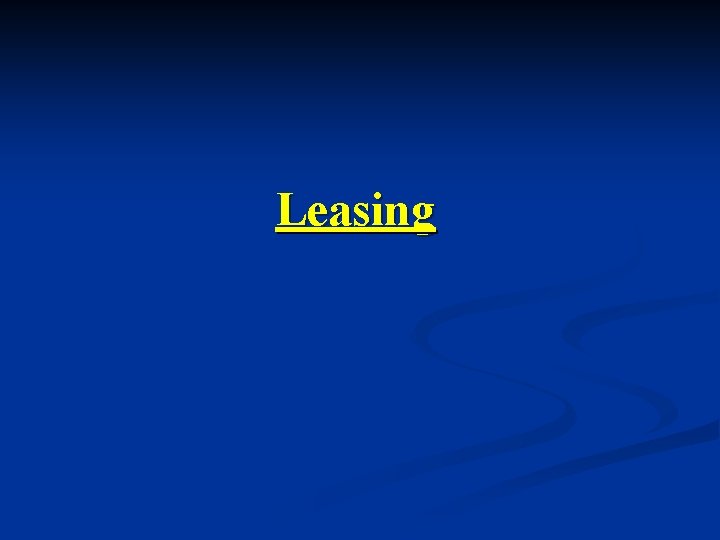Leasing 