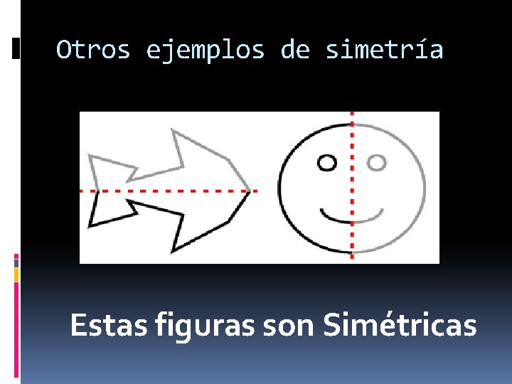 Otros ejemplos de simetría Estas figuras son Simétricas 