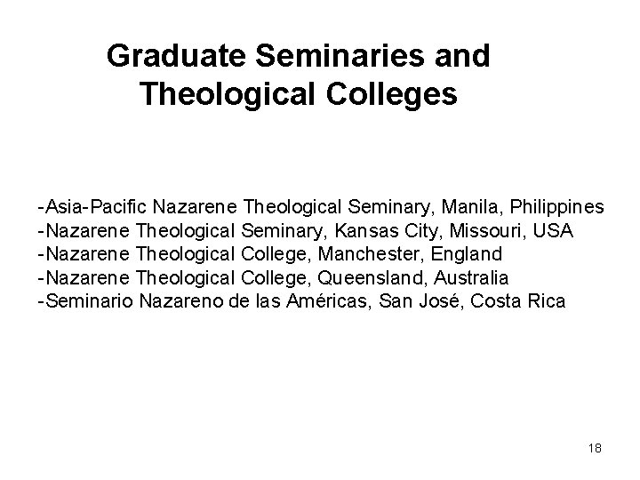 Graduate Seminaries and Theological Colleges -Asia-Pacific Nazarene Theological Seminary, Manila, Philippines -Nazarene Theological Seminary, Graduate Seminaries and Theological Colleges -Asia-Pacific Nazarene Theological Seminary, Manila, Philippines -Nazarene Theological Seminary,
