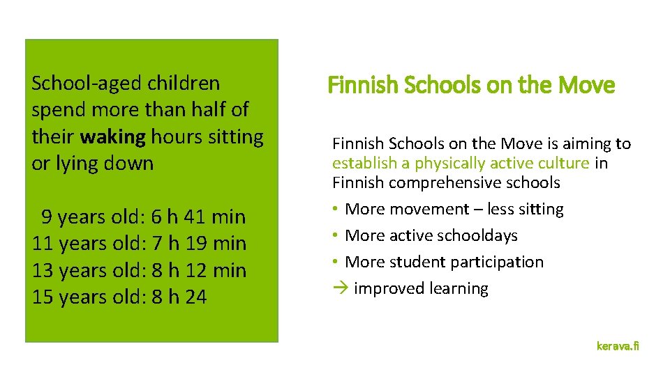 School-aged children spend more than half of their waking hours sitting or lying down