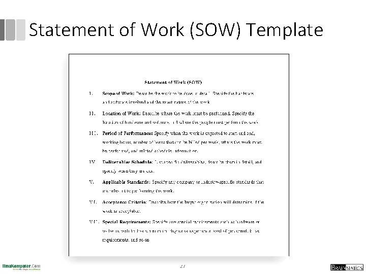 Statement of Work (SOW) Template 27 