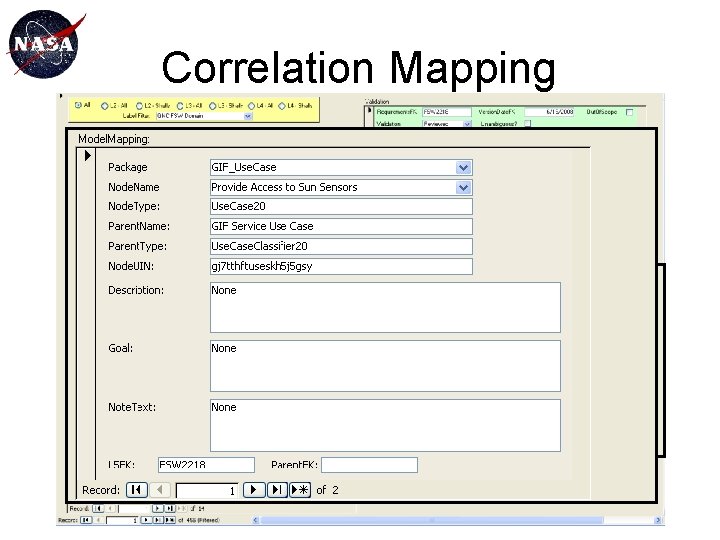 Correlation Mapping Subject Requirement Validation Findings Parent Requirements Correlation Mapping Child Requirements 