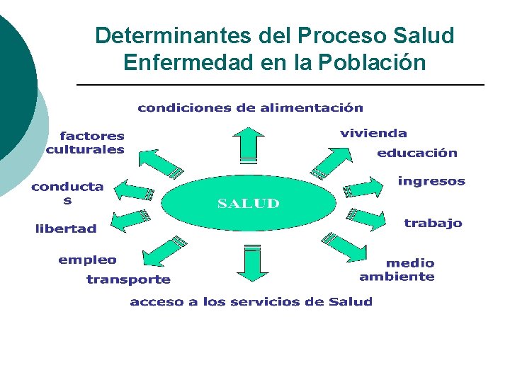 Determinantes del Proceso Salud Enfermedad en la Población Determinantes del Proceso Salud Enfermedad en la Población
