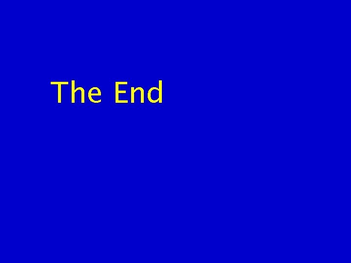 The End 