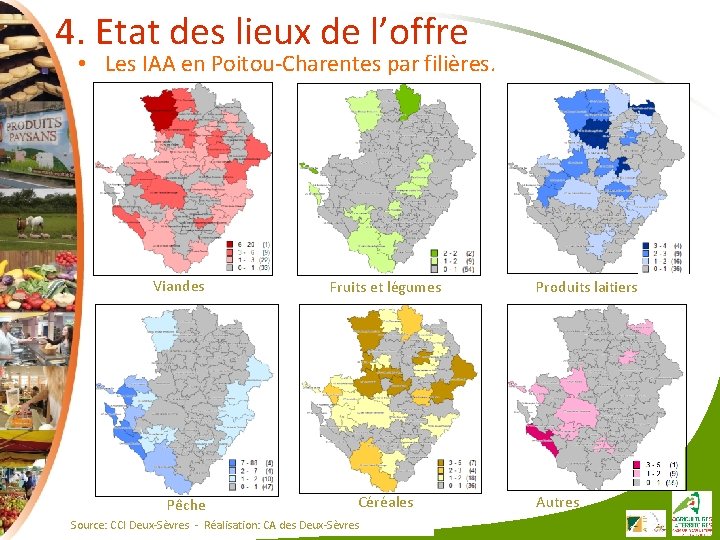 4. Etat des lieux de l’offre • Les IAA en Poitou-Charentes par filières. Viandes