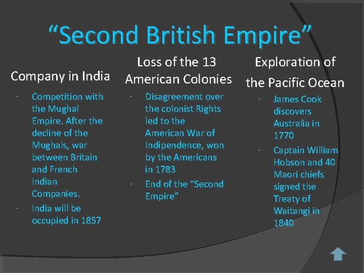 “Second British Empire” Exploration of Loss of the 13 Company in India American Colonies “Second British Empire” Exploration of Loss of the 13 Company in India American Colonies