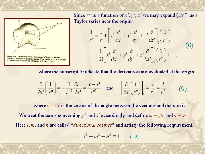 Since r” is a function of x’, y’, z’ we may expand (1/r”) as