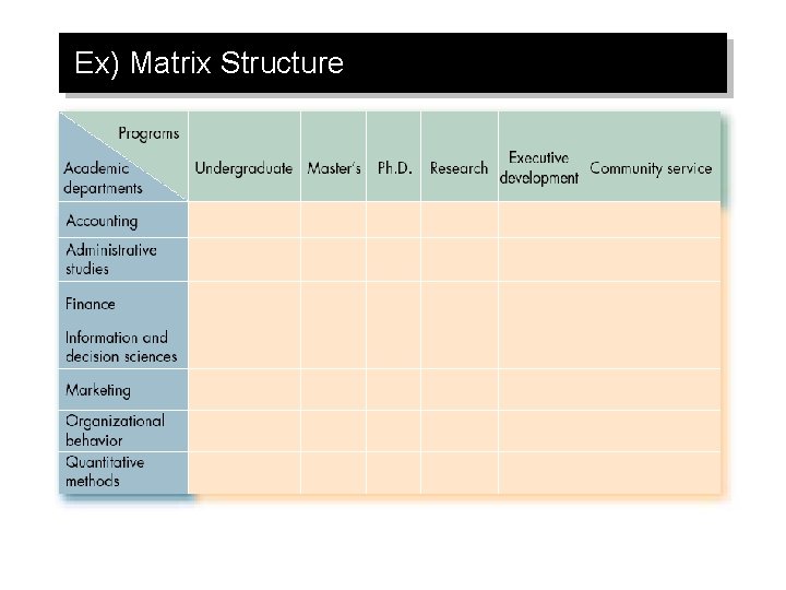 Ex) Matrix Structure 