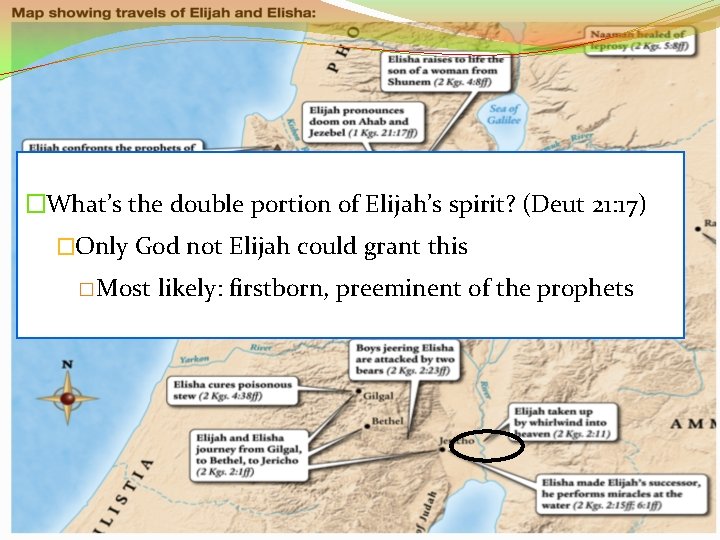 �What’s the double portion of Elijah’s spirit? (Deut 21: 17) �Only God not Elijah