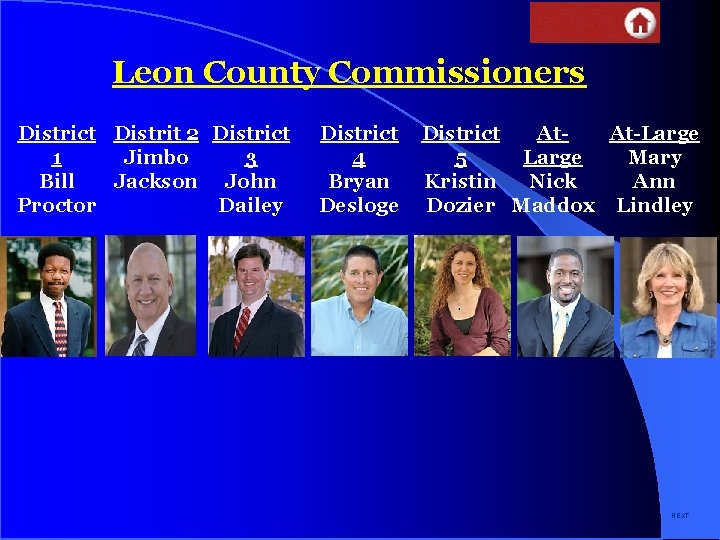 Leon County Commissioners District Distrit 2 District 1 3 Jimbo Bill Jackson John Proctor