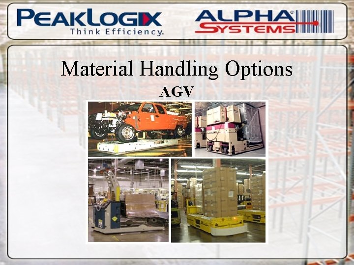 Material Handling Options AGV 