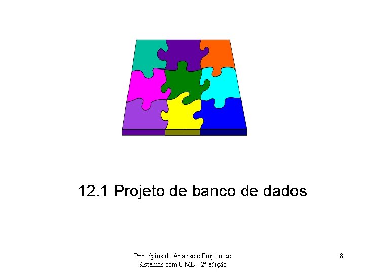 12. 1 Projeto de banco de dados Princípios de Análise e Projeto de Sistemas