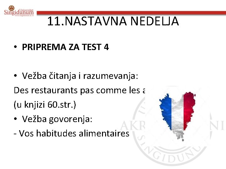 11. NASTAVNA NEDELJA • PRIPREMA ZA TEST 4 • Vežba čitanja i razumevanja: Des