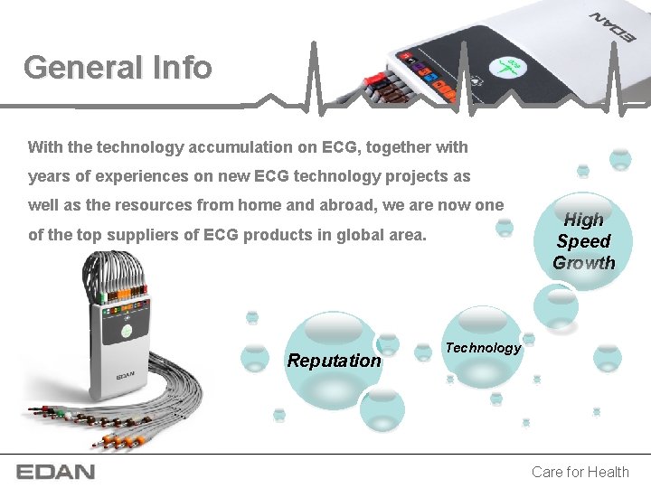 General Info With the technology accumulation on ECG, together with years of experiences on General Info With the technology accumulation on ECG, together with years of experiences on