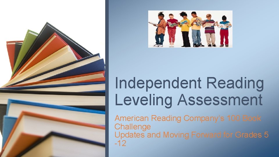 Independent Reading Leveling Assessment American Reading Company’s 100 Book Challenge Updates and Moving Forward