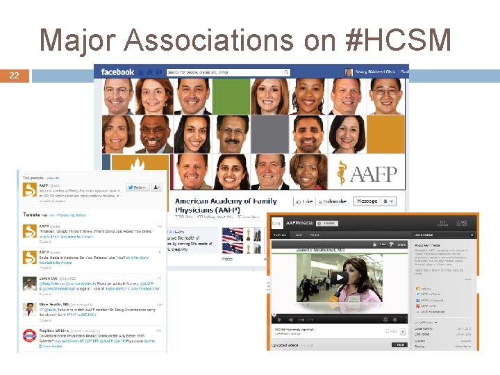 Major Associations on #HCSM 22 